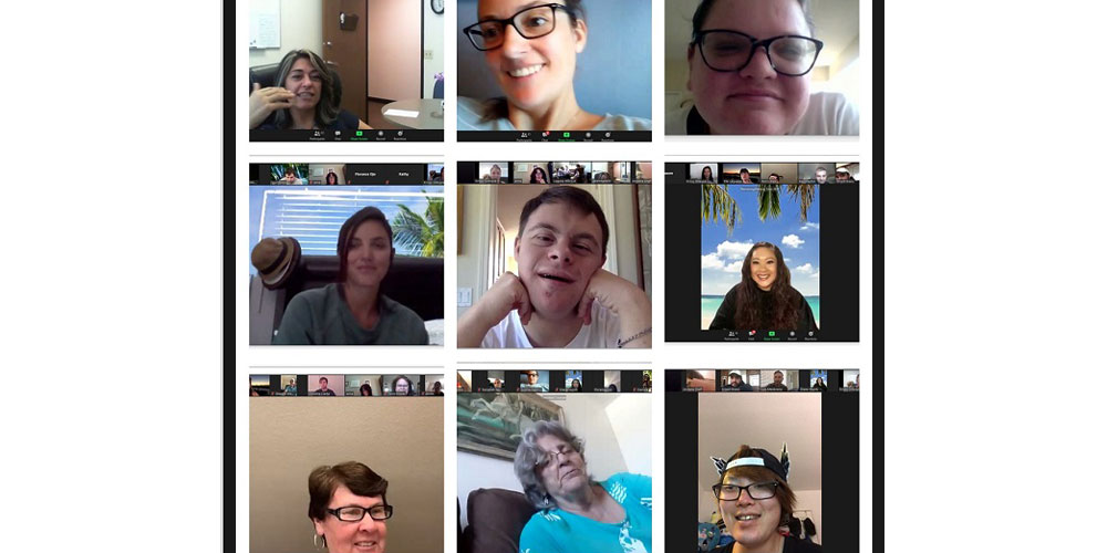 Here's members of our ADP program playing Zoom bingo on 6/10/2020