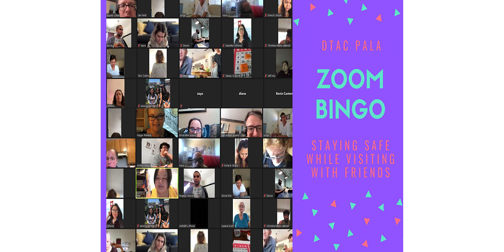 Here's DTAC Pala playing virtual bingo using Zoom