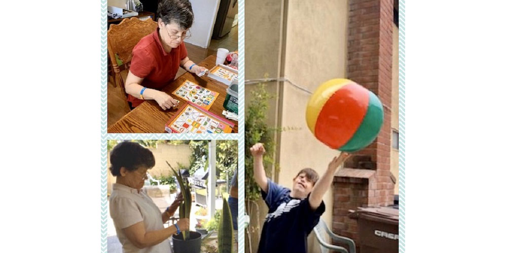 Here's Karen and Michael keeping busy at their Bethesda Lutheran Communities group home